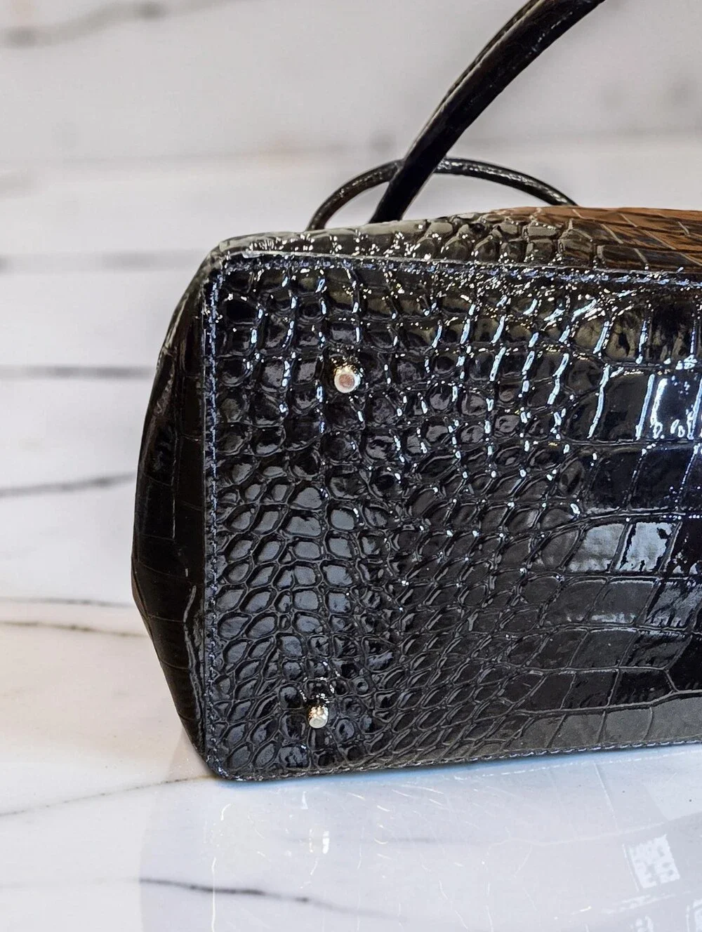 Kate Spade Knightsbridge Constance Croc Patent Leather Satchel Bag